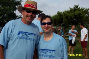 An athlete and his volunteer